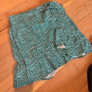 SHEIN Green Polka Dot Mini Skirt